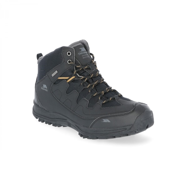 Trespass Mens Finley Waterproof Walking Boots 8 UK Black Black 8 UK