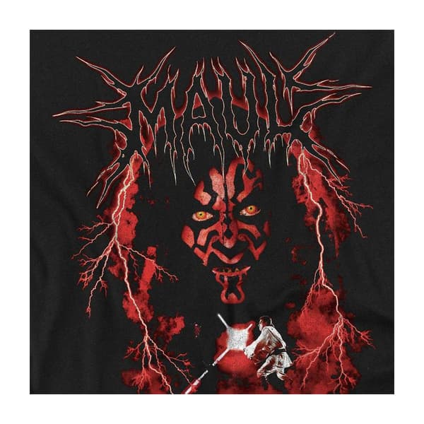Star Wars Unisex Vuxen Darth Maul Lightning Långärmad T-shirt Black L