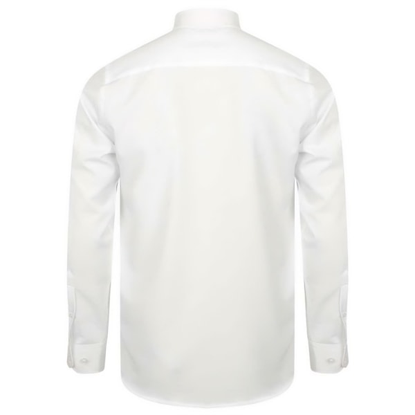 Henbury Herr Moisture Wicking Långärmad Skjorta XXL Vit White XXL