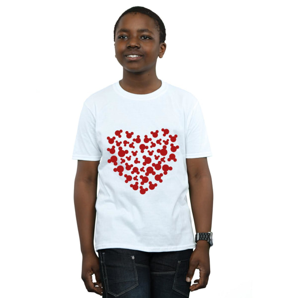 Disney Boys Mickey Mouse Heart Silhouette T-shirt 5-6 år Vit White 5-6 Years