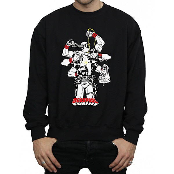 Marvel Deadpool Multitasking Sweatshirt S Svart Black S