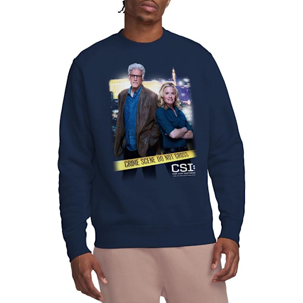 CSI Unisex Vuxen Do Not Cross Sweatshirt S Marinblå Navy S