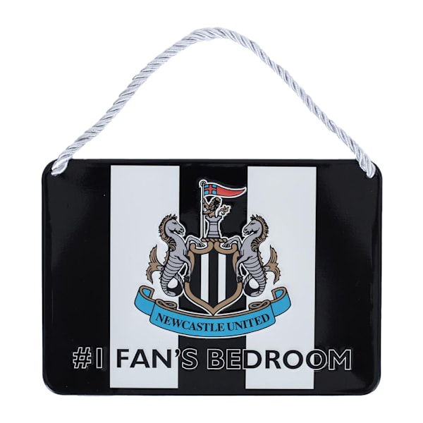 Newcastle United FC No. 1 Fan Randig Hängskylt One Size Svart Black/White One Size