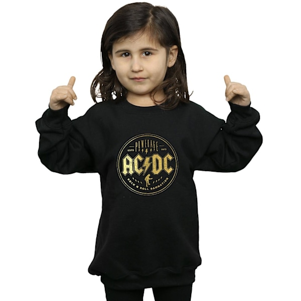 AC/DC Girls Rock N Roll Damnation Sweatshirt 7-8 år Svart Black 7-8 Years