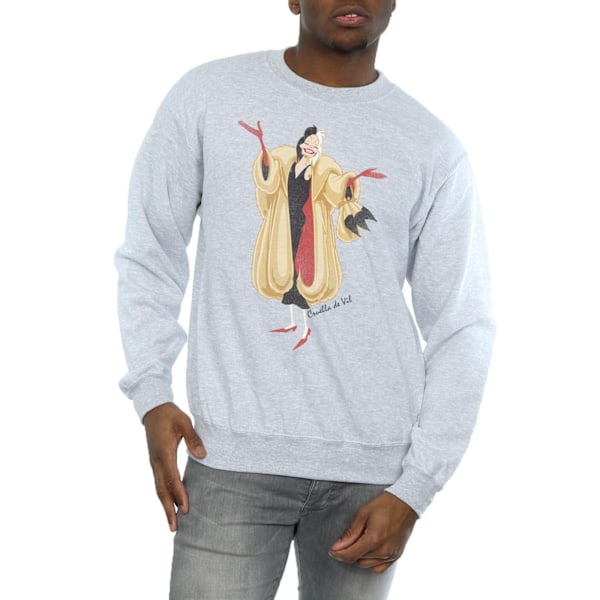 Disney Herr 101 Dalmatiner Klassisk Cruella De Vil Sweatshirt L Sports Grey L