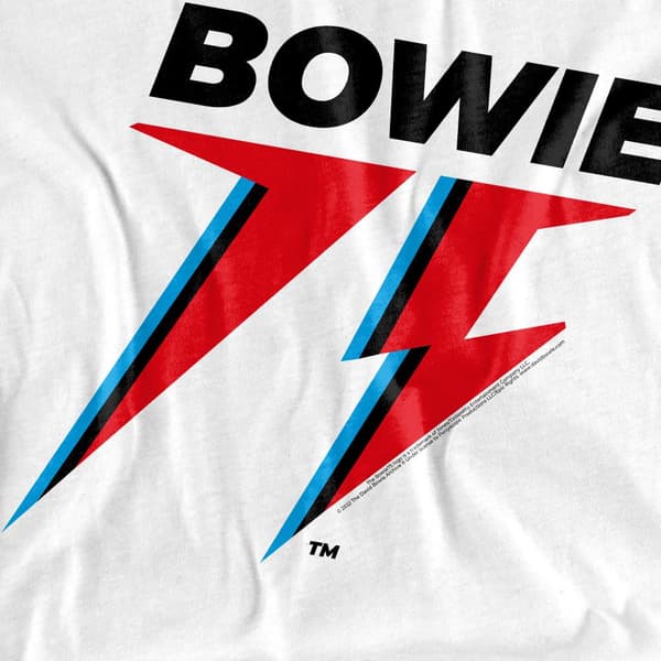 David Bowie Herr 75 Logotyp T-Shirt S Vit White S