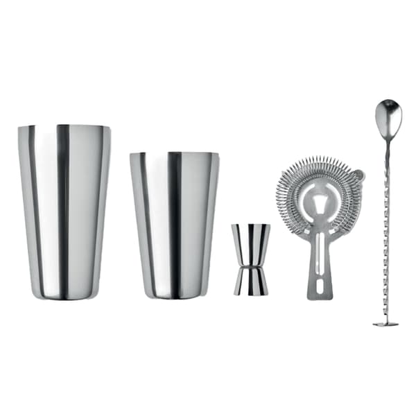 MidOcean Boston Cocktail 750ml Bar Set One Size Blank Silver Shiny Silver One Size