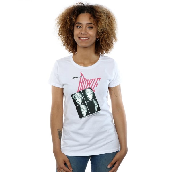 David Bowie Dam/Kvinnor Serious Moonlight Tour 83 Bomull T-shirt White XXL