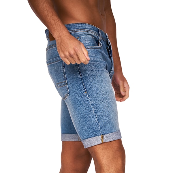 Crosshatch Herr Tadcaster Denim Shorts 40R Ljus Tvätt Light Wash 40R