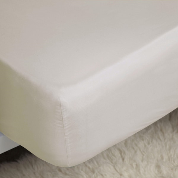 Belledorm Easycare Percale Extra Deep Fitted Sheet Double Ivory Ivory Double