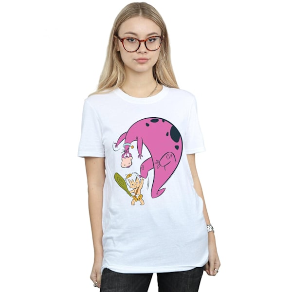 The Flintstones Dam/Damer Bamm Bamm Och Dino Bomull Boyfriend White XL
