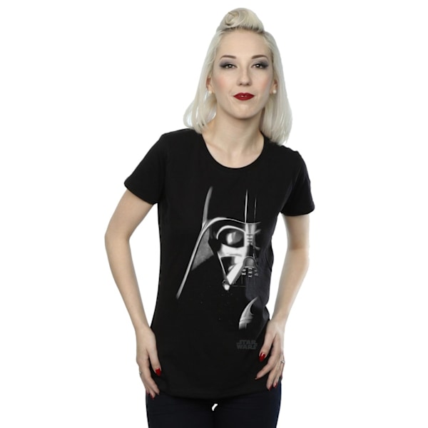 Star Wars Dam Darth Vader Ansikte Bomull T-shirt XS Svart Black XS