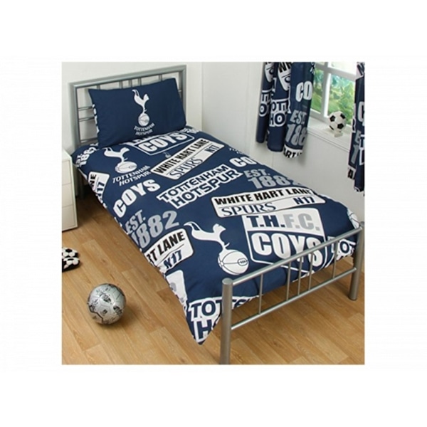 Tottenham Hotspur Patch Enkelsäng Duvet Och Kudde Set En Storlek Mu Multicoloured One Size