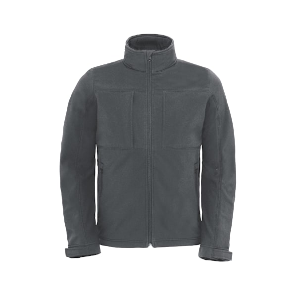 B&C Herr Huvtröja Softshell Andningsbar, Vattentät & Vindtät Ja Dark Grey S