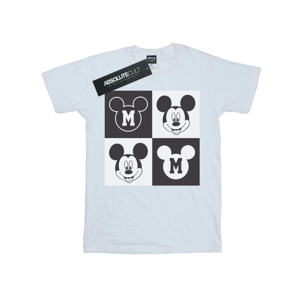 Disney Herr Mickey Mouse Leende Rutor T-shirt XXL Vit White XXL