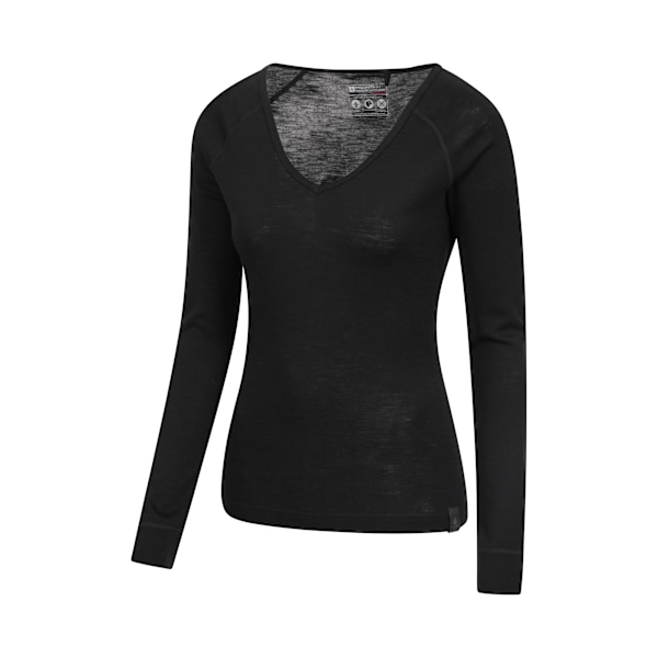 Mountain Warehouse Dam/Damer Merino Ull V-ringad Topp 6 UK Svart Black 6 UK