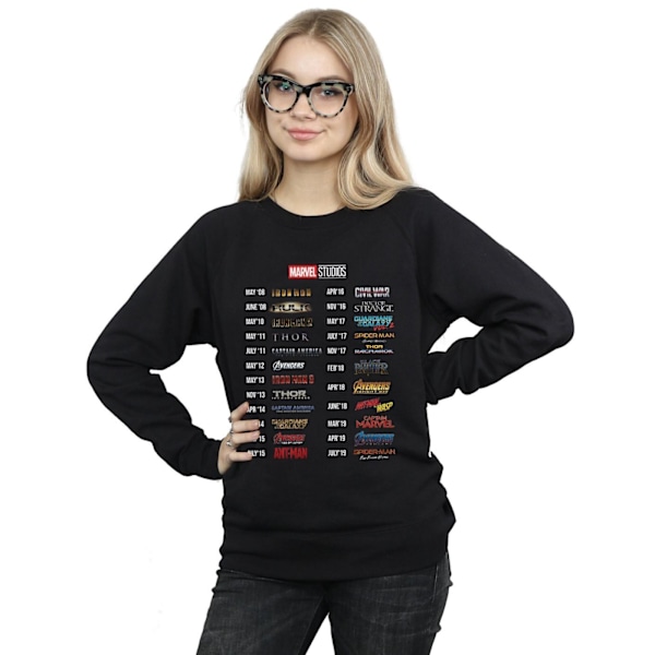 Marvel Studios Dam/Kvinnor 10 År Av Filmer Sweatshirt L Bl Black L