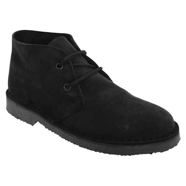 Roamers Unisex Real Suede Unlined Desert Boots 14 UK Bla Black 14 UK