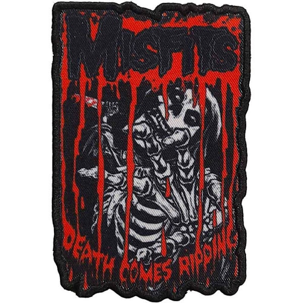 Misfits Death Comes Ripping tryckt patch One Size Svart/Röd/Vit Black/Red/White One Size