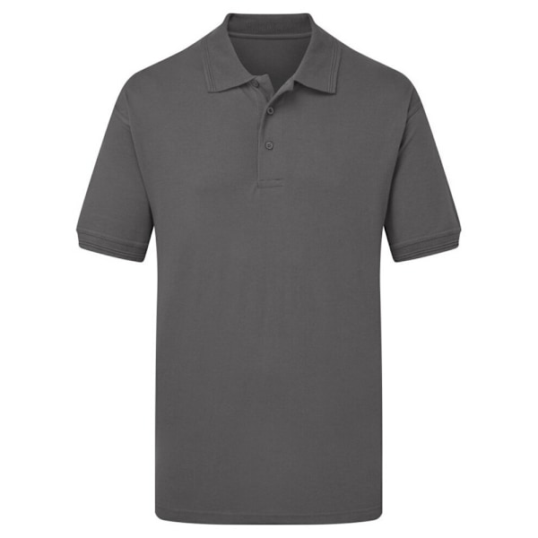 UCC 50/50 Herr tungviktspiké kortärmad poloskjorta Charcoal M