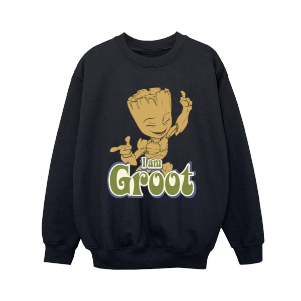 Guardians Of The Galaxy Boys Groot Dancing Sweatshirt 3-4 år Black 3-4 Years