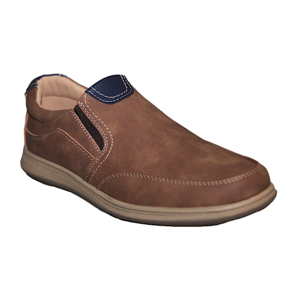 Scimitar herrskor Twin Gusset Casual Shoe 7 UK Tan Tan 7 UK