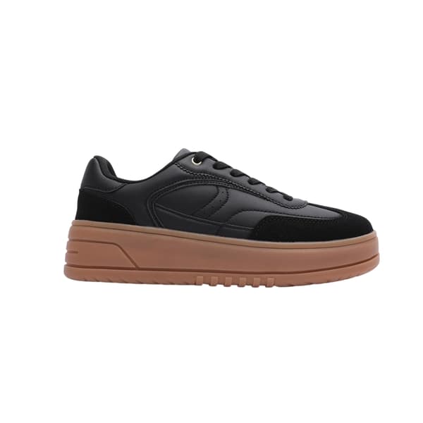 Where's That From Casuala Låg Kil Träningsskor för Dam 6 UK Black 6 UK