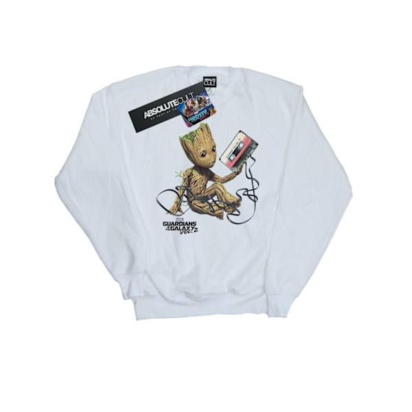 Marvel Dam/Kvinnor Guardians Of The Galaxy Groot Tape Sweatshirt White XXL