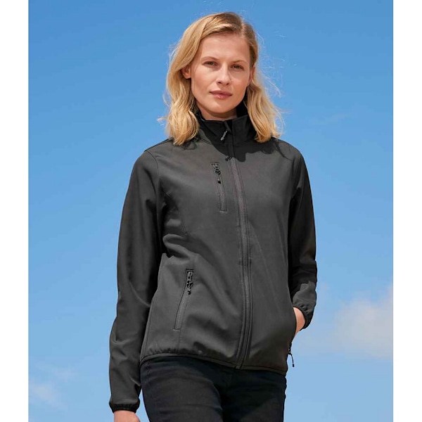 SOLS Dam/Kvinnor Falcon Softshell Återvunnen Mjuk Skaljacka Charcoal S