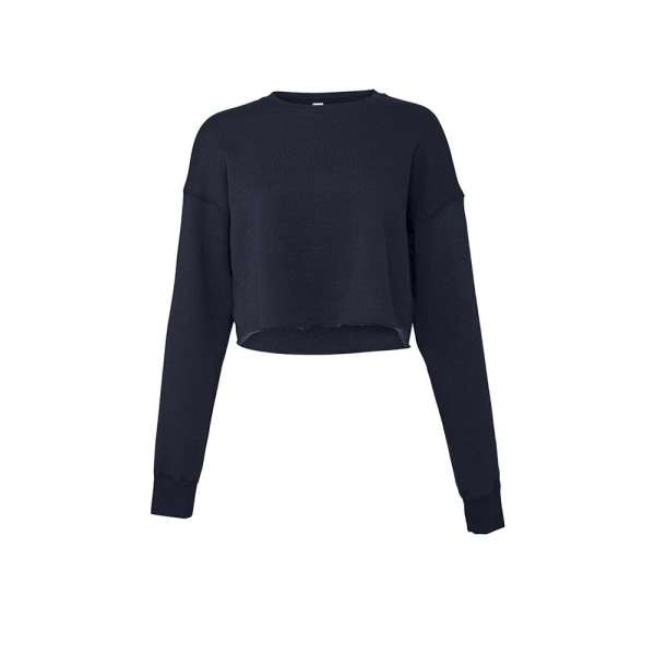 Bella + Canvas Cropped Sweatshirt för damer XL Marinblå Navy XL