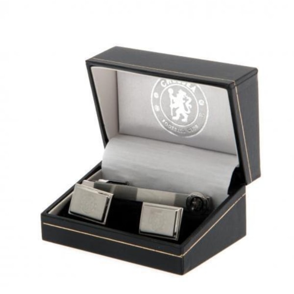 Chelsea FC Crest Manschettknapp Set One Size Silver Silver One Size