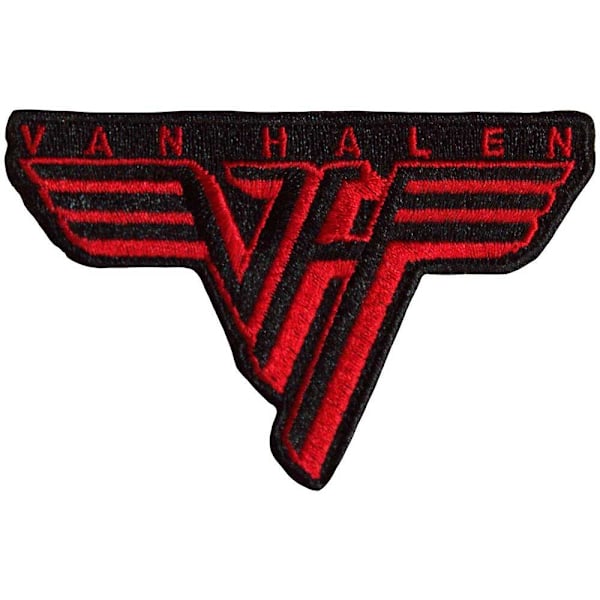Van Halen Vävd Logotyp Strykjärnslapp En Storlek Svart/Röd Black/Red One Size