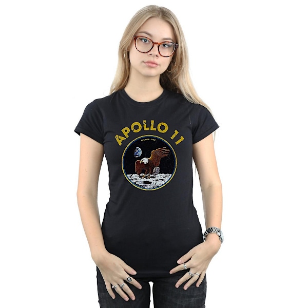 NASA Dam/Kvinnor Apollo 11 Bomull T-shirt S Svart Black S