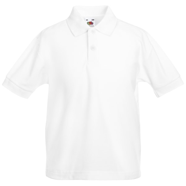 Fruit of the Loom Barn/Barn Pique Kortärmad Poloskjorta White 12-13