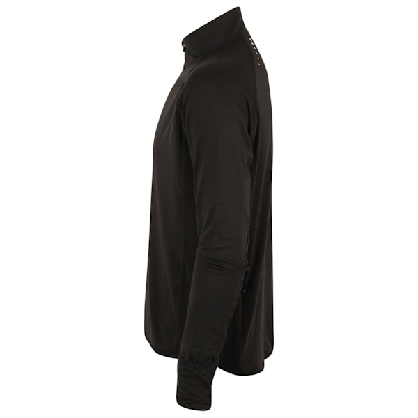 Tombo Herr Quarter Zip Långärmad Topp L Svart Black L