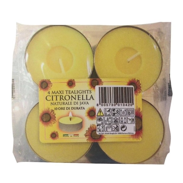 Prices Candles Citronella Maxi Tealights (4-pack) One Size Y Yellow One Size