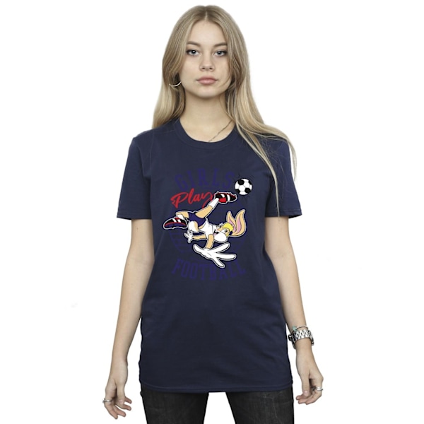 Looney Tunes Dam/Damer Lola Bunny Flickor Spela Fotboll Cotto Navy Blue 3XL