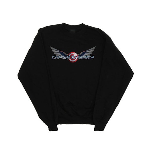 Marvel Boys Falcon And The Winter Soldier Captain America Logo Black 7-8 Years