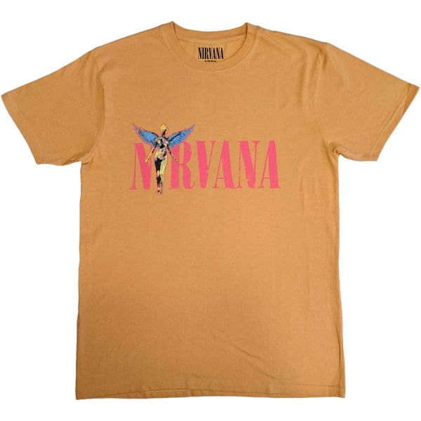 Nirvana Unisex Vuxen In Utero Angel Back Print T-Shirt L Orange Orange L