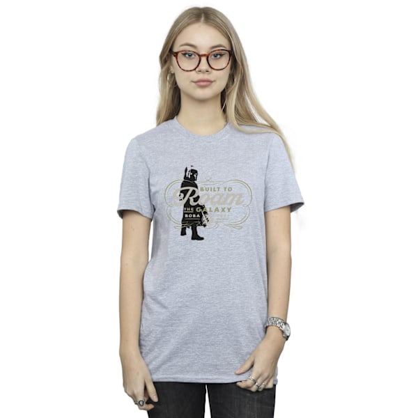 Star Wars Dam/Damer The Book Of Boba Fett Built To Roam Bomullspojkvän T-shirt Sports Grey XXL