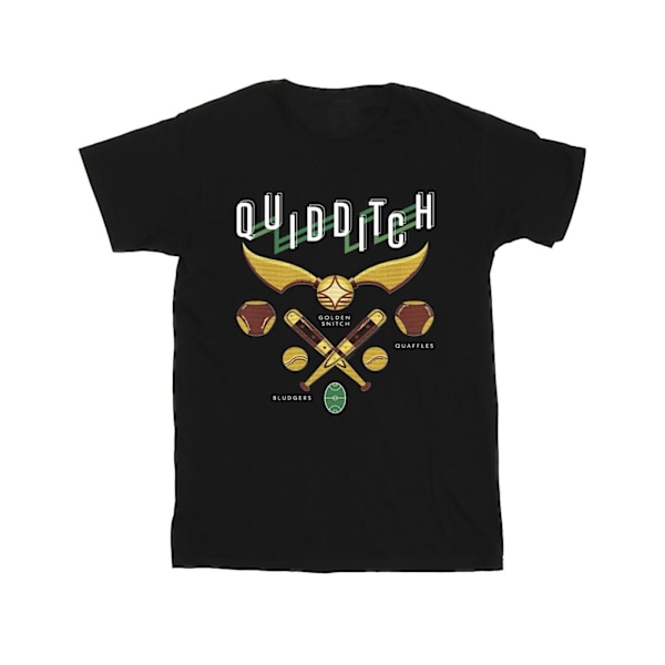 Harry Potter Quidditch Bludgers Quaffles T-shirt för män, 3XL, svart Black 3XL