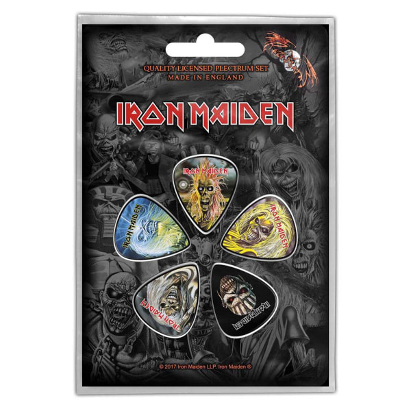 Iron Maiden The Faces of Eddie Plectrum (5-pack) One Size Mu Multicoloured One Size