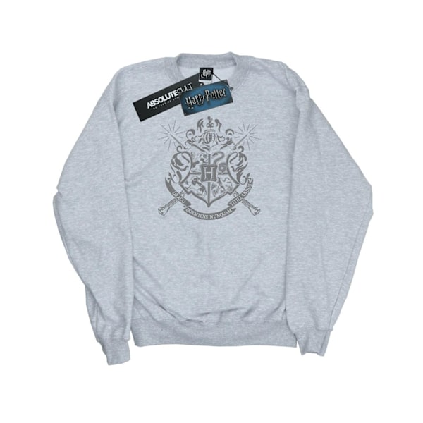 Harry Potter Dam/Kvinnor Hogwarts Badge Wands Sweatshirt M He Heather Grey M