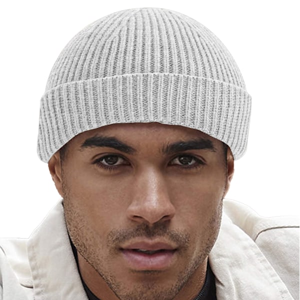 Beechfield Unisex Vuxen Harbour Fisherman Beanie En Storlek Ljus Light Grey One Size