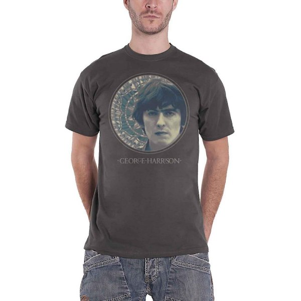 George Harrison Unisex Vuxen Porträtt Bomull T-shirt L Charcoal Charcoal Grey L