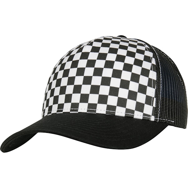 Flexfit by Yupoong Checkerboard Retro Trucker Cap One Size Blac Black/White One Size