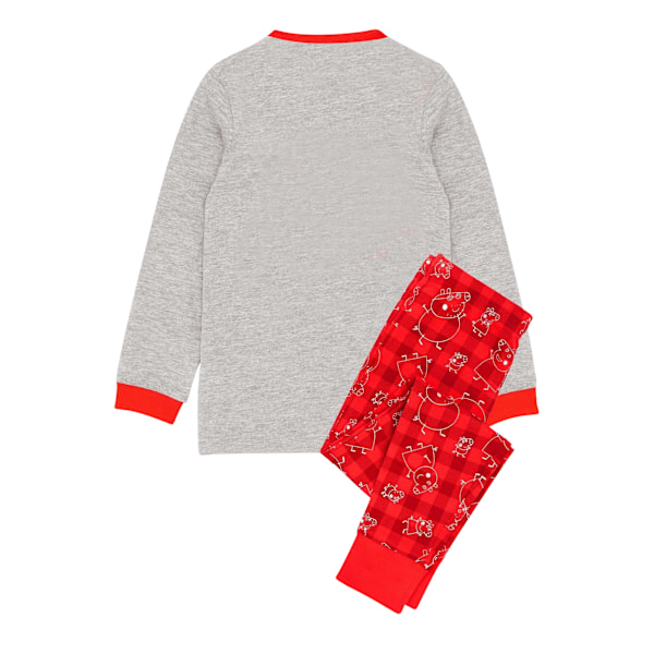 Greta Gris Pojkar George Pig Julpyjamas Set 2-3 År Röd/Grå Red/Grey 2-3 Years