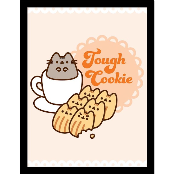 Pusheen Tough Cookie Inramad Poster 40cm x 30cm Flerfärgad Multicoloured 40cm x 30cm