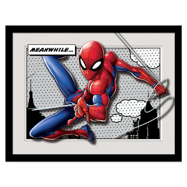 Spider-Man Meanwhile Breakout inramad affisch 40cm x 30cm Multico Multicoloured 40cm x 30cm