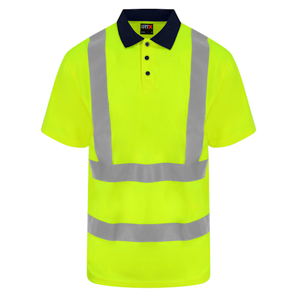 PRORTX Unisex Adult High-Vis Polo Shirt 5XL Gul/Marinblå Yellow/Navy 5XL